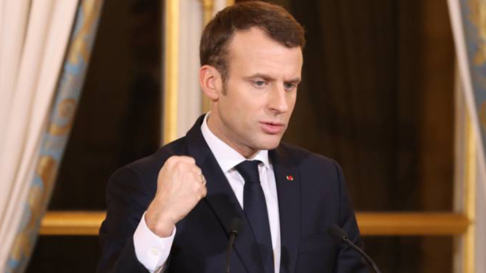 Heyeta Rojava bi Emmanuel Macron re rûnişt