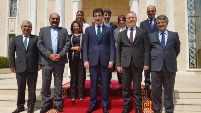 Şandeya HDP’ê û KCD’ê bi Nêçirvan Barzanî re hevdîtin kir