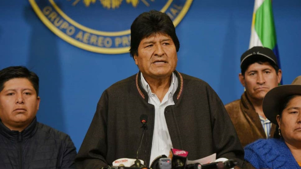Morales ji bo ji nû ve pêkanîna hilbijartinê îstifa kir