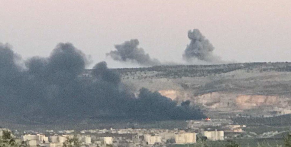 Di topbarana li ser kantona Efrîn û Şehbayê de 2 welatî birîndar bûn